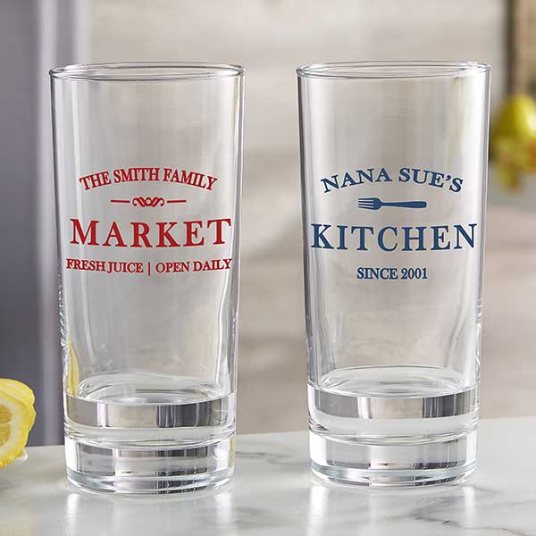 Personalized Everyday Drinking Glasses - Family Market - 24731