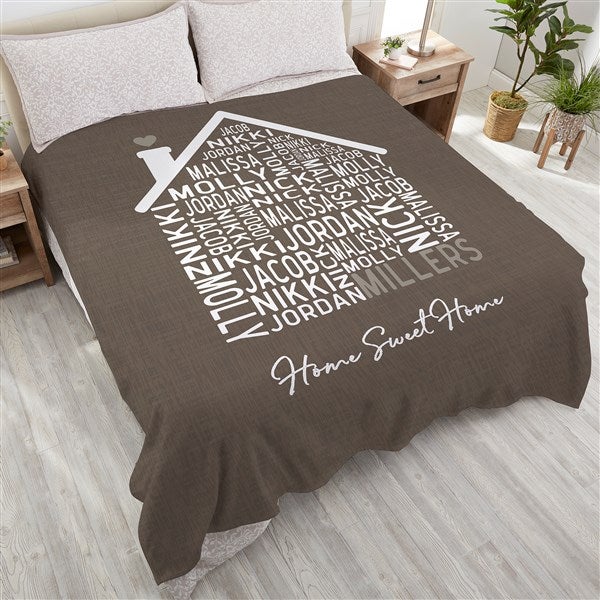 Personalized Family Blankets - Family Home - 24758