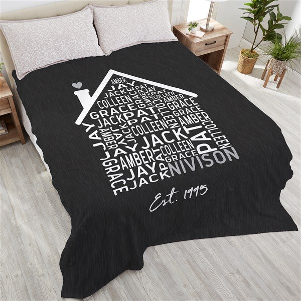Personalized Family Blankets - Family Home - 24758