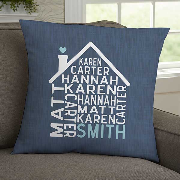 Family Home Personalized Throw Pillows - 24759