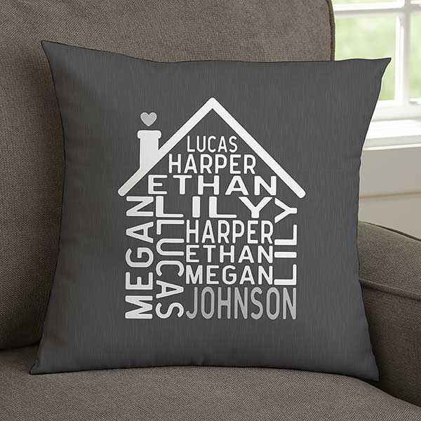 Family Home Personalized Throw Pillows - 24759