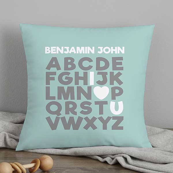 Alphabet Message Personalized Throw Pillows