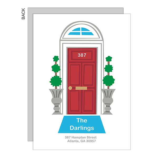 Welcome Red Door Personalized Moving Announcements