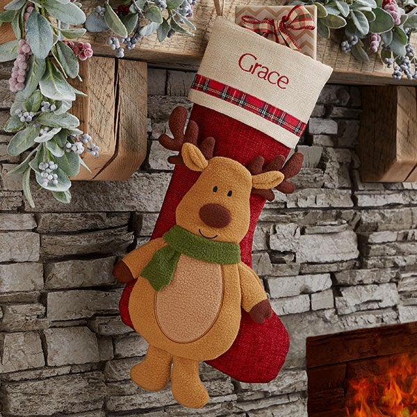 Cheerful Holiday Personalized Christmas Stockings - 24806