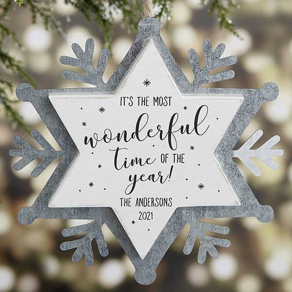 Christmas Quotes Personalized Snowflake Ornaments - 24809