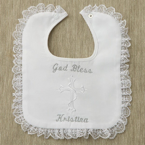 personalized baptism bib