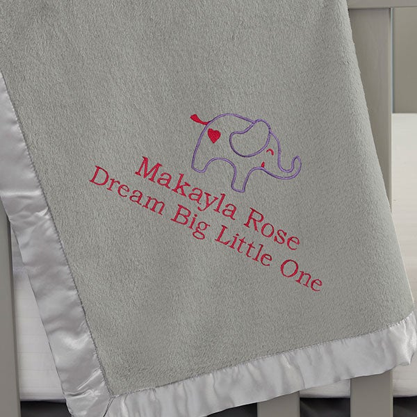 personalized baby blankets with elephants