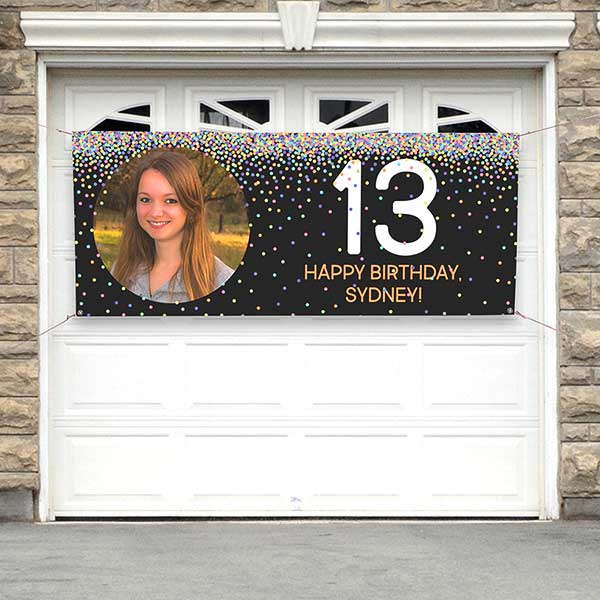 Confetti Personalized Birthday Banners - 24906