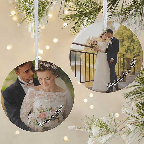 Wedding Photo Memories Personalized Photo Ornaments - 24917