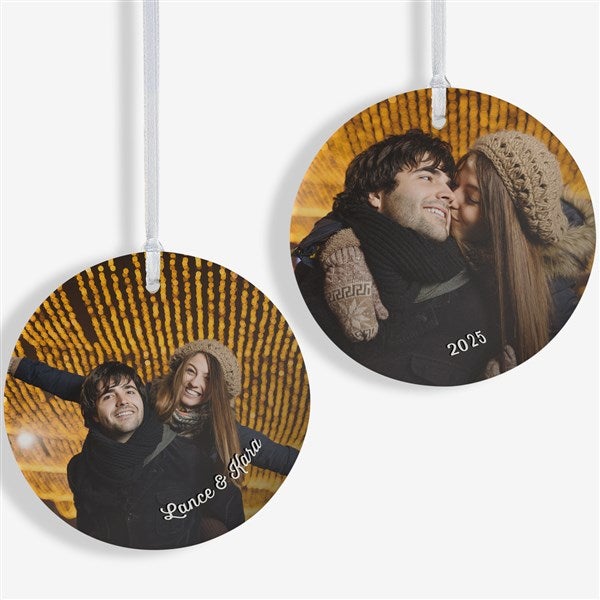 Cute Couple Photo Memories Personalized Photo Ornaments - 24918