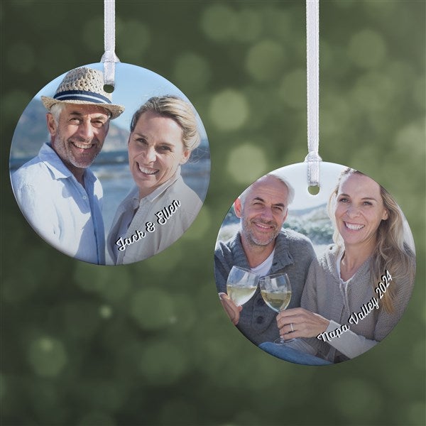 Cute Couple Photo Memories Personalized Photo Ornaments - 24918