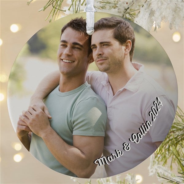 Cute Couple Photo Memories Personalized Photo Ornaments - 24918