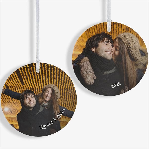Cute Couple Photo Memories Personalized Photo Ornaments - 24918