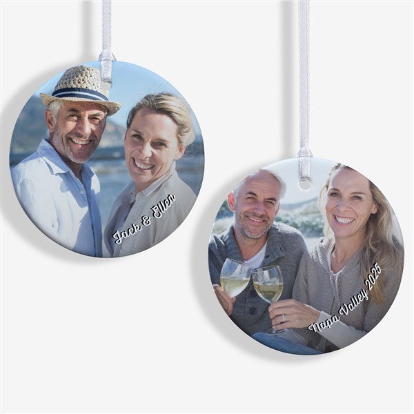 Cute Couple Photo Memories Personalized Photo Ornaments - 24918