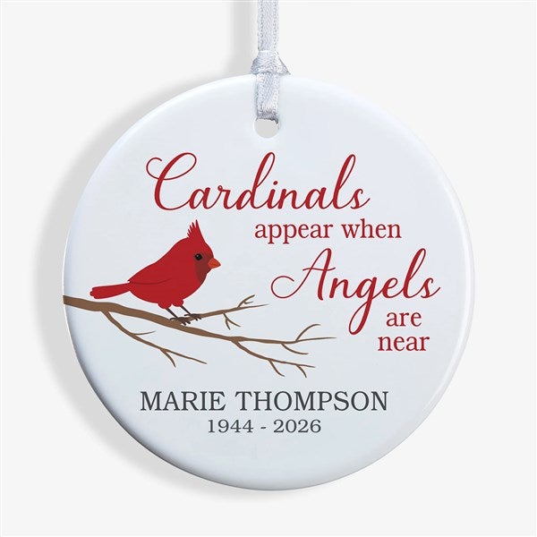 Personalized Cardinal Memorial Ornaments - 24928