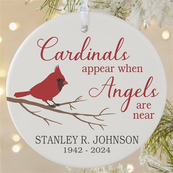 Personalized Cardinal Memorial Ornaments - 24928