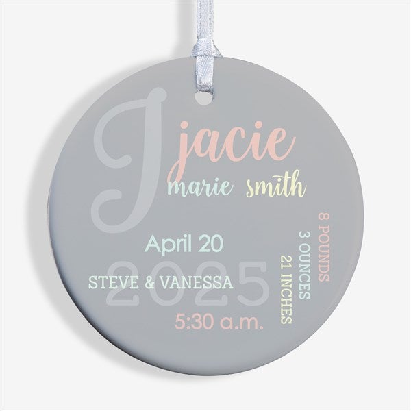 All About Baby Girl Personalized Christmas Ornaments - 24929