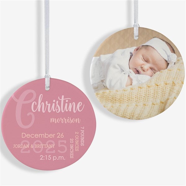 All About Baby Girl Personalized Christmas Ornaments - 24929