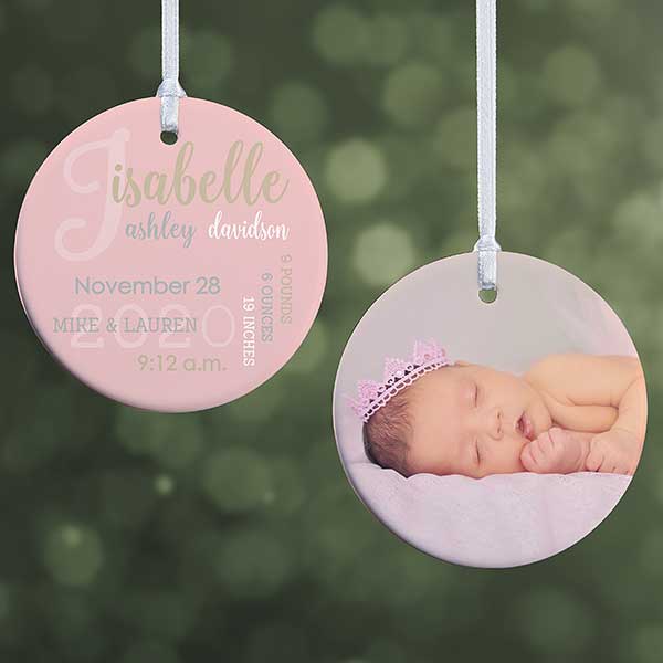baby girl ornament