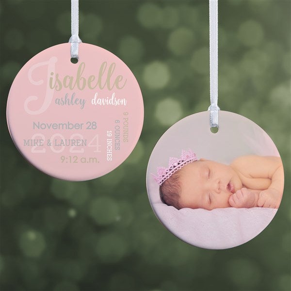 All About Baby Girl Personalized Christmas Ornaments - 24929