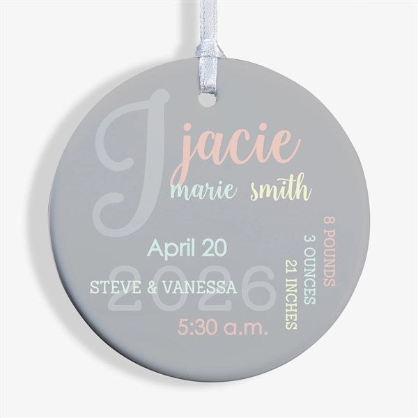 All About Baby Girl Personalized Christmas Ornaments - 24929