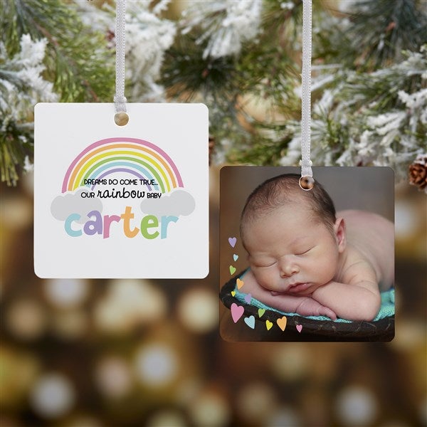 Personalized Rainbow Baby Christmas Ornaments - 24930