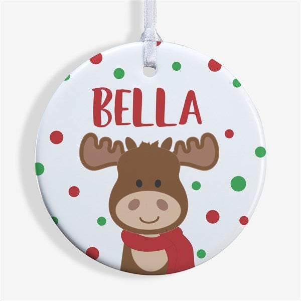 Personalized Kids Ornaments - Christmas Moose - 24931