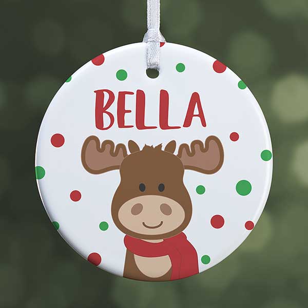 Personalized Kids Ornaments - Christmas Moose - 24931