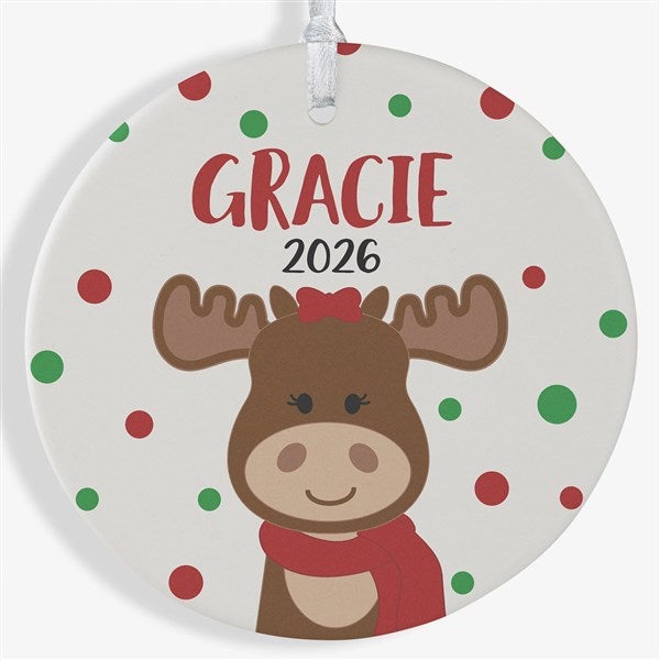 Personalized Kids Ornaments - Christmas Moose - 24931