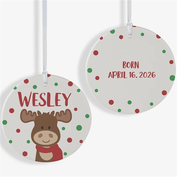Personalized Kids Ornaments - Christmas Moose - 24931