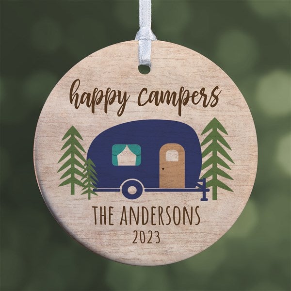 Personalized Happy Camper Christmas Ornaments - 24935