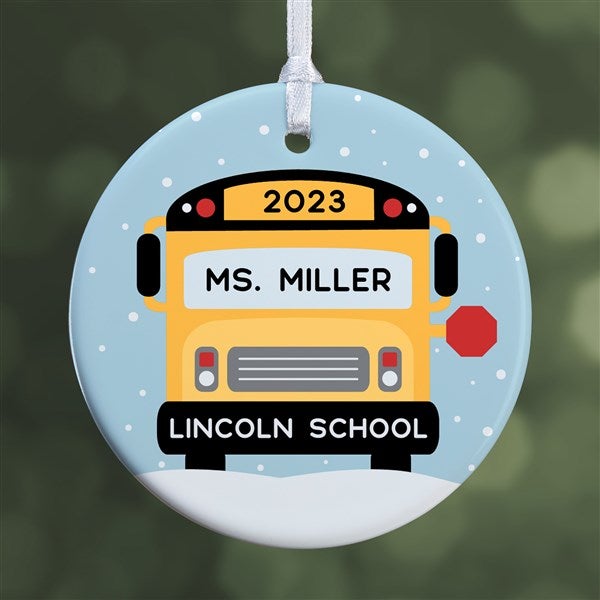 Custom School Bus Metal Wall Art Personalized Bus Driver Name