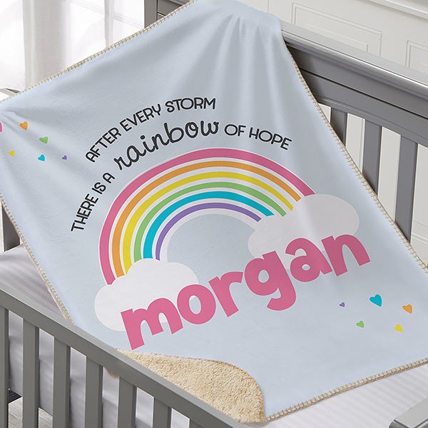 Rainbow Baby Personalized Baby Blankets - 24963