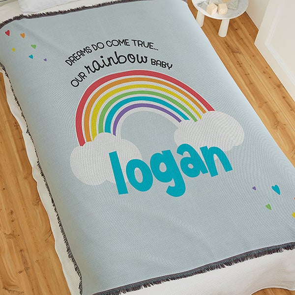 Rainbow Baby Personalized Baby Blankets - 24963
