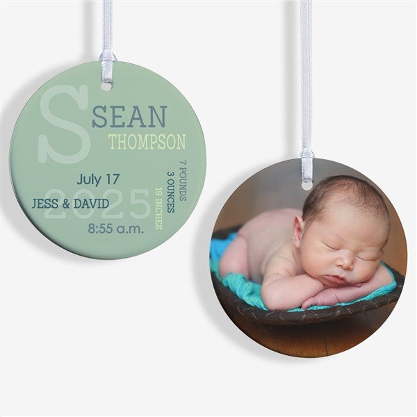 All About Baby Boy Personalized Christmas Ornaments - 24981