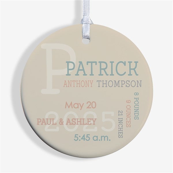 All About Baby Boy Personalized Christmas Ornaments - 24981