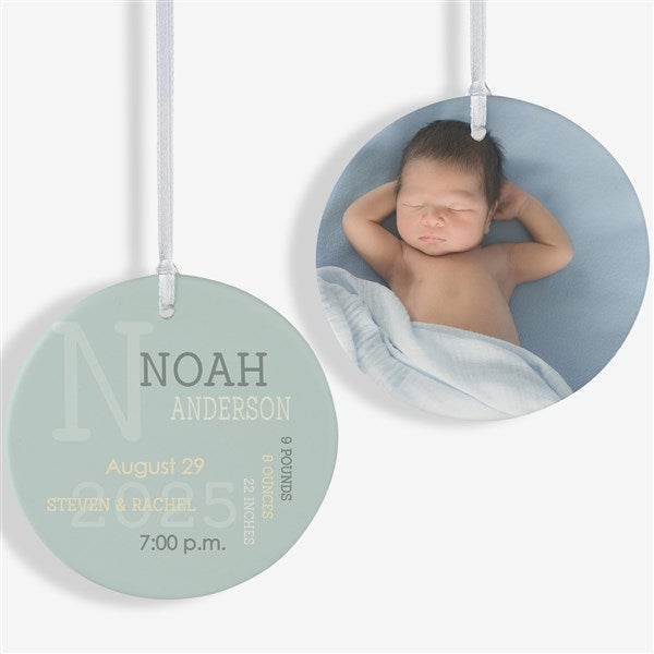 All About Baby Boy Personalized Christmas Ornaments - 24981