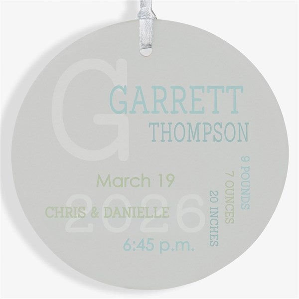 All About Baby Boy Personalized Christmas Ornaments - 24981