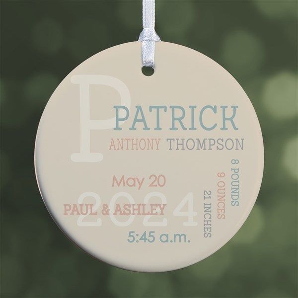 All About Baby Boy Personalized Christmas Ornaments - 24981