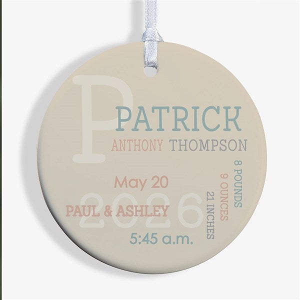 All About Baby Boy Personalized Christmas Ornaments - 24981
