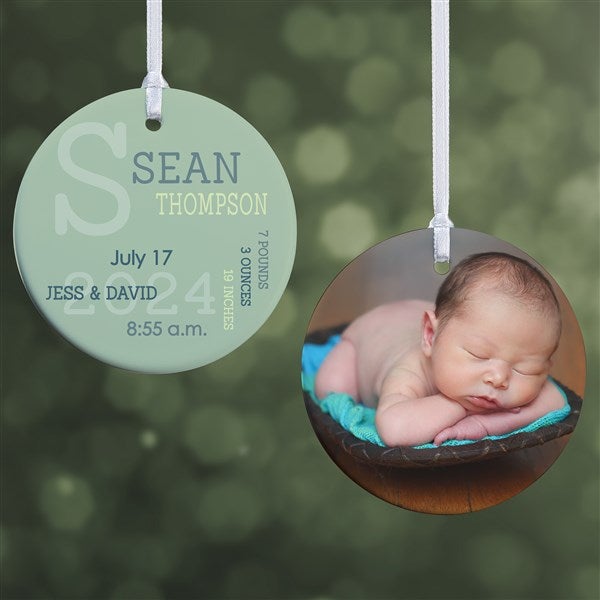 All About Baby Boy Personalized Christmas Ornaments - 24981