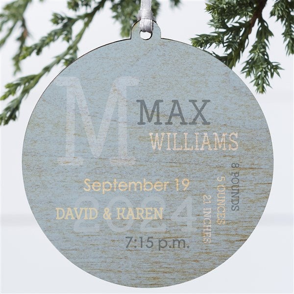 All About Baby Boy Personalized Christmas Ornaments - 24981