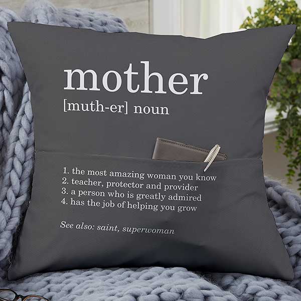 Definition of Mom Personalized Pocket Pillows - 25012