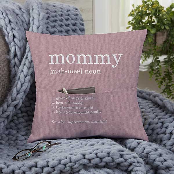 Definition of Mom Personalized Pocket Pillows - 25012