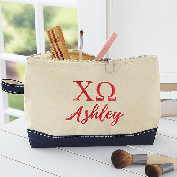 Chi Omega Personalized Makeup Bags - Personalized Makeup Bags Chi Omega Personalized Makeup Bags - Personalized Makeup Bags