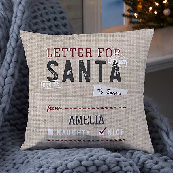 Letters For Santa Personalized Pocket Pillows - 25015