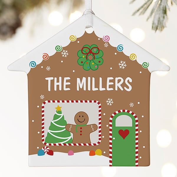 Personalized Gingerbread House Ornaments - 25079