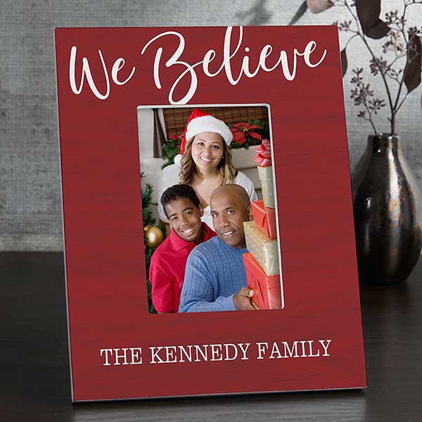 Personalized Christmas Picture Frames - We Believe - 25117