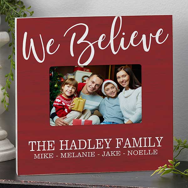 Personalized Christmas Picture Frames - We Believe - 25117
