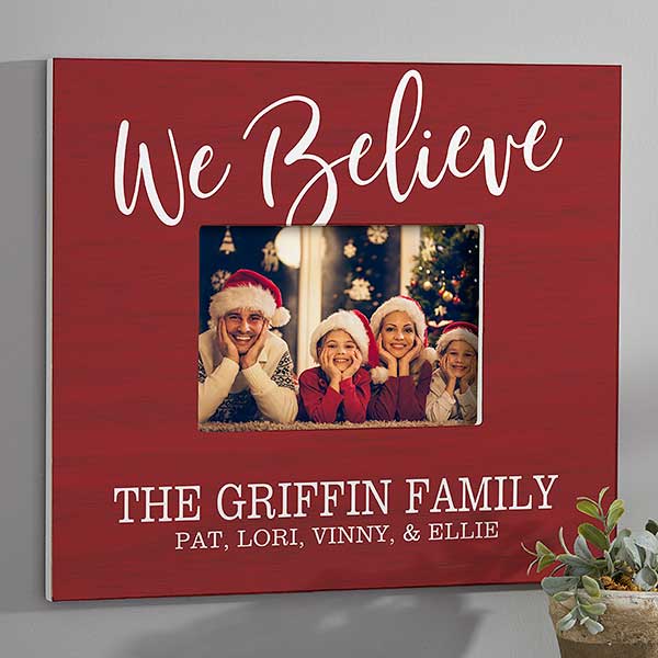 Personalized Christmas Picture Frames - We Believe - 25117